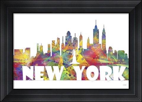 Framed New York New York Skyline Multi Colored 2 Print