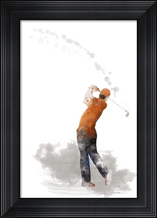 Framed Golf Player 1 Print