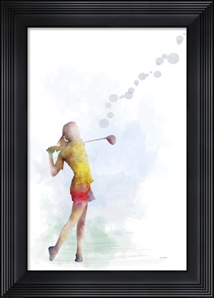 Framed Golf Player 2 Print