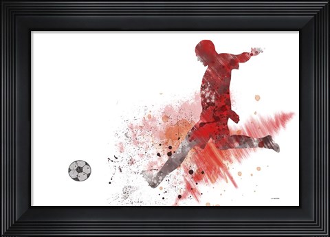 Framed Soccer Player 1 Print