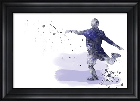 Framed Soccer Player 2 Print