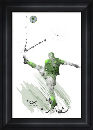 Framed Soccer Player 3 Print