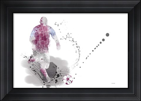 Framed Soccer Player 4 Print