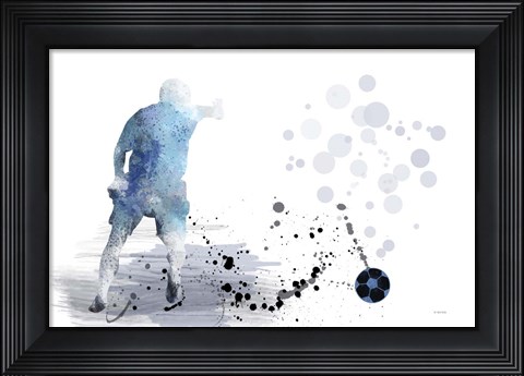 Framed Soccer Player 6 Print