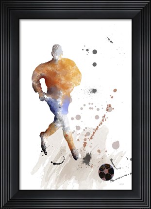 Framed Soccer Player 7 Print