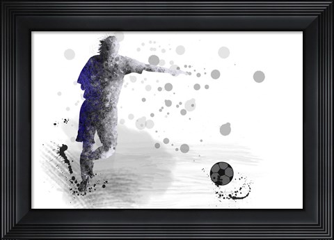 Framed Soccer Player 10 Print