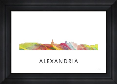 Framed Alexandria Virginia Skyline Print
