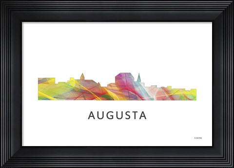 Framed Augusta Georgia Skyline Print