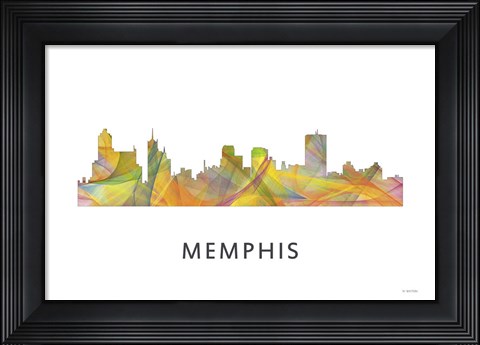 Framed Memphis Tennessee Skyline Print