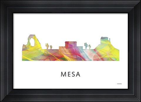 Framed Mesa Arizona Skyline Print