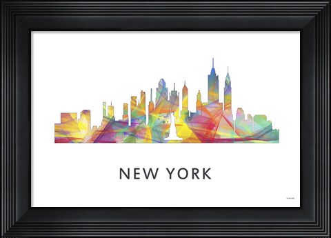 Framed New York New York Skyline Print