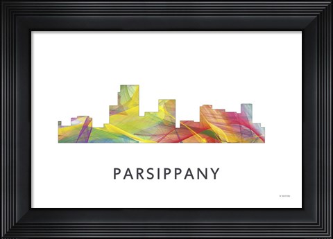 Framed Parsippany New Jersey Skyline Print