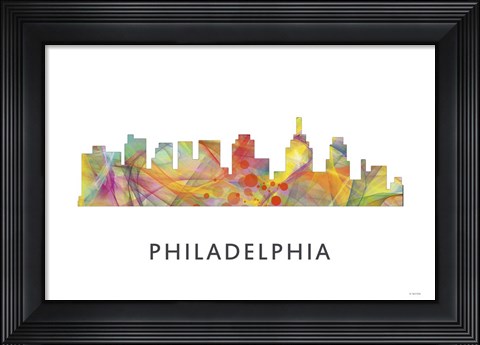 Framed Philadelphia Skyline Print