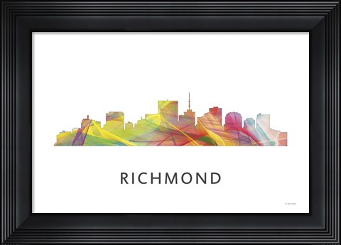 Framed Richmond Virginia Skyline Print