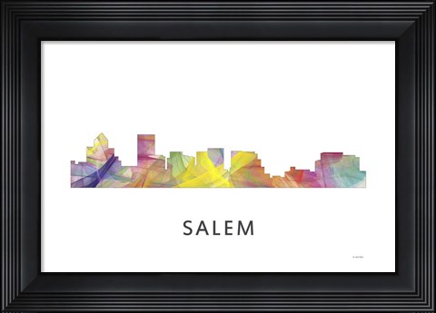 Framed Salem Oregon Skyline Print