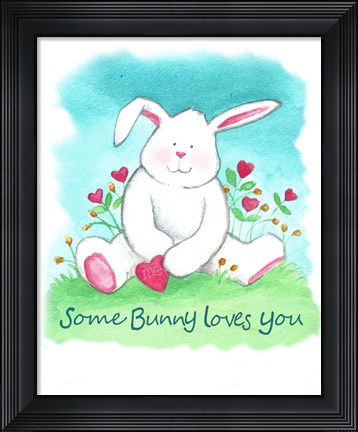 Framed Some Bunny Loves You Print