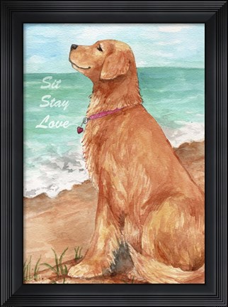 Framed Golden Stay Love Print