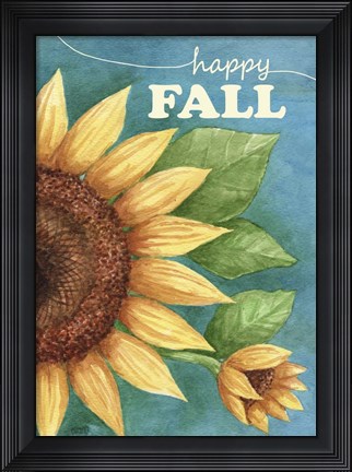 Framed Happy Fall Sunflower Print
