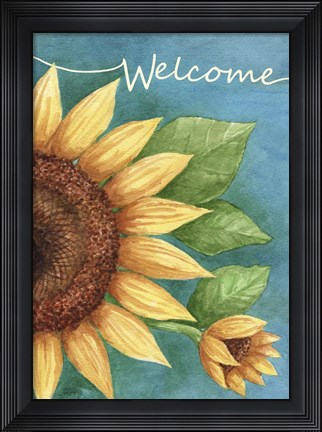 Framed Welcome Sunflower Print
