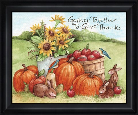 Framed Gather Together To Give Thanks Print