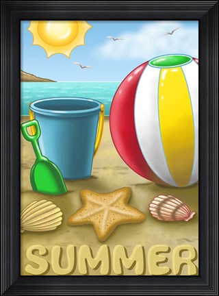 Framed Beach I Print