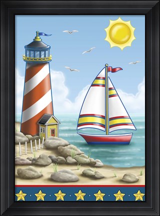 Framed Beach II Print