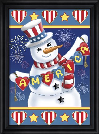 Framed July 4th III Print