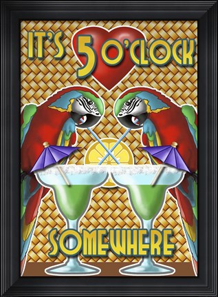 Framed Five O&#39;clock 2 Print