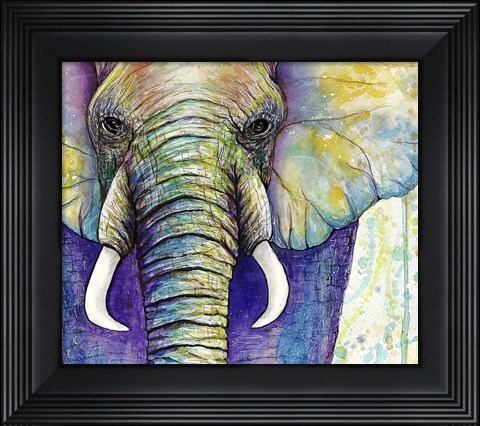 Framed Elephant Face Print