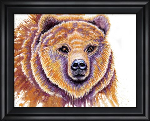 Framed Grizzly Bear Print