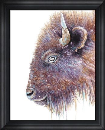 Framed Spirit of the West Buffalo Print