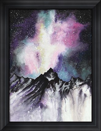 Framed Starruption Galaxy Landscape Print