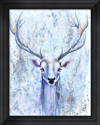 Framed Blue Spirit Deer Print