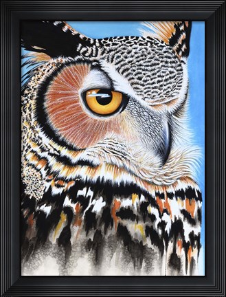 Framed Great Horned Owl Eye Print
