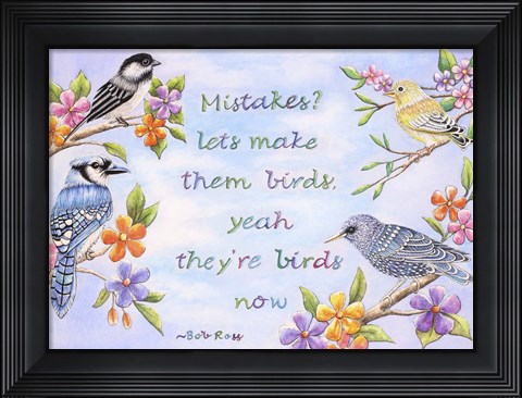 Framed Birds and Flowers Quote Print