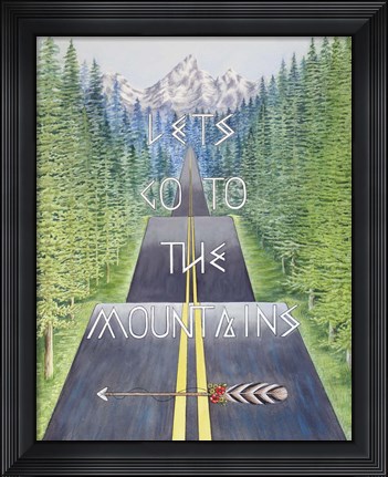 Framed Mountain Travel Quote Print