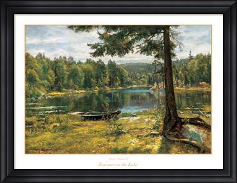 Framed Jorgen Sorensen - Summer on the Lake Size 31.5x23.75 Print