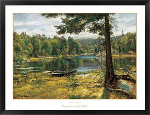 Framed Jorgen Sorensen - Summer on the Lake Size 31.5x23.75 Print