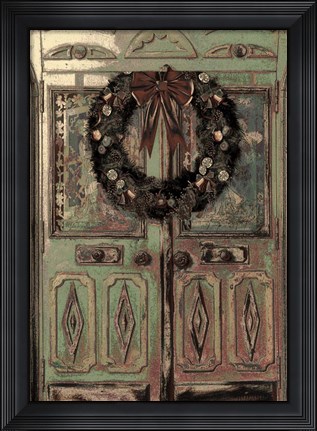 Framed Christmas Door Card Print
