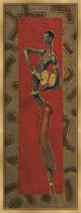 Framed African Drummer II Print