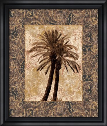 Framed Palm Collage I Print