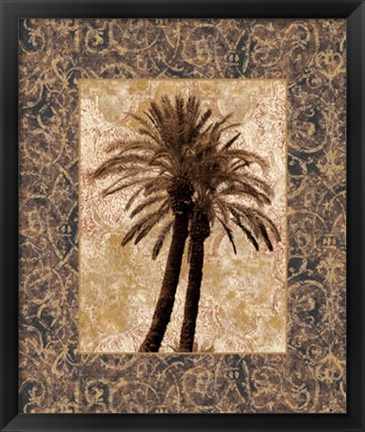 Framed Palm Collage I Print