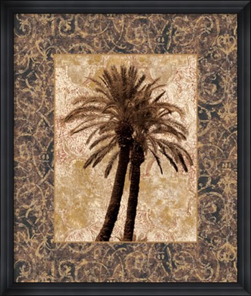 Framed Palm Collage I Print