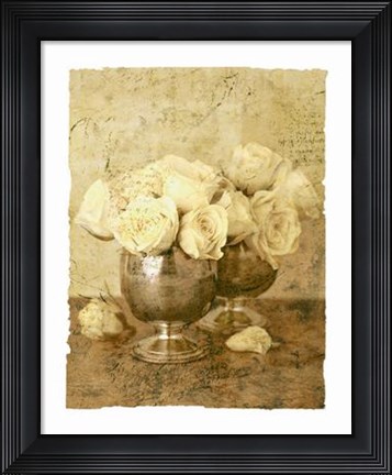 Framed Golden Roses II Print