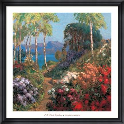 Framed John arthur Black - Hillside Garden in Westmoreland Size 37.5x37.5 Print