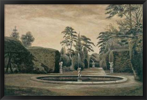 Framed Classical Garden I Print