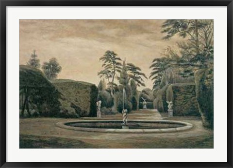 Framed Classical Garden I Print