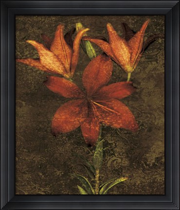 Framed Red Lilies Print