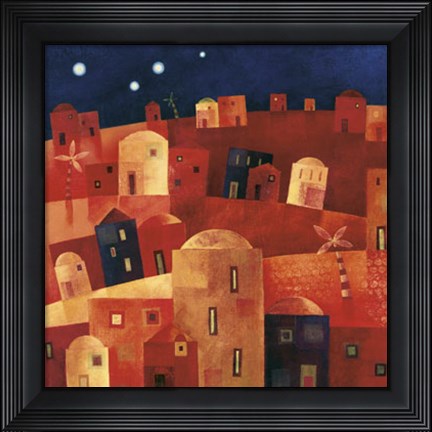 Framed Happy Village I Print