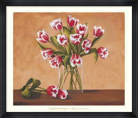 Framed Virginia Huntington - Tulipes Dans un Vase Size 41.5x35 Print
